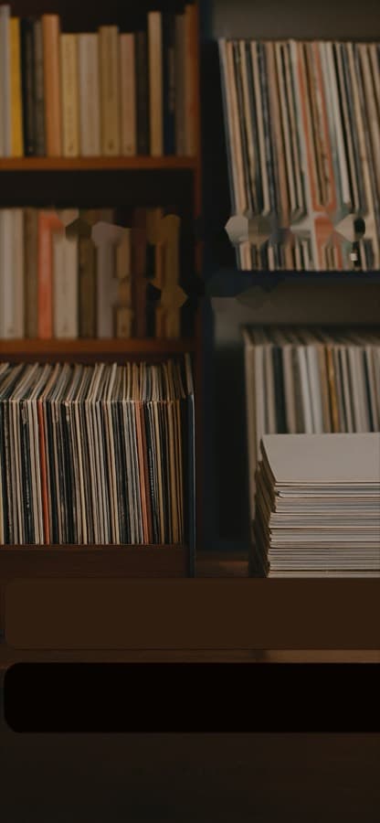 Photo of a vinyl record being scanned