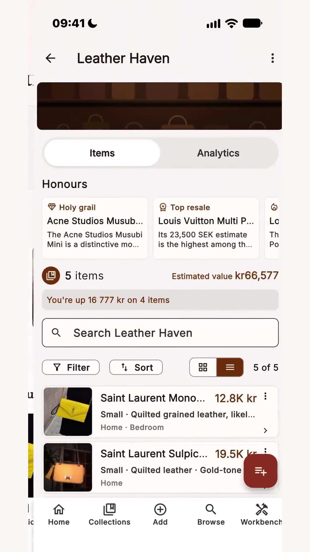 Alma sells her yellow bag on eBay